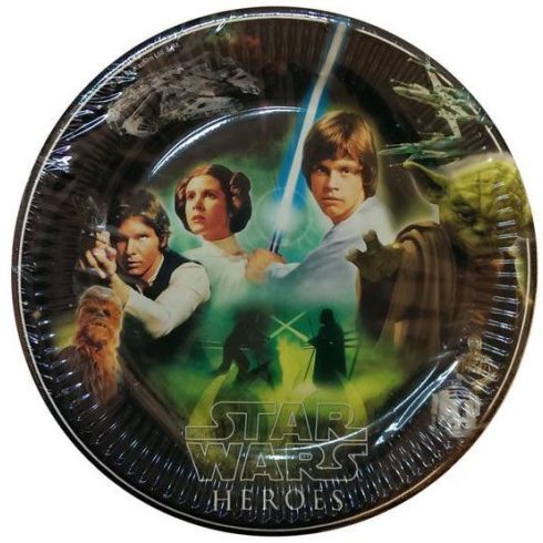 Star Wars Heroes papírtányér 8 db-os 23 cm