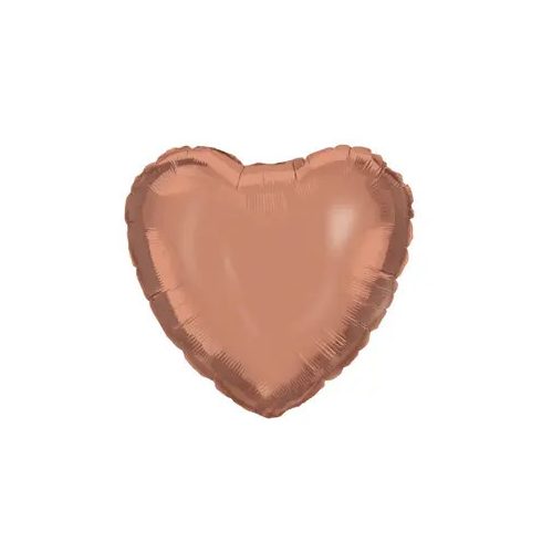 Rose gold Heart, szív fólia lufi 46 cm