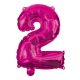 Rózsaszín Hot Pink 2-es szám fólia lufi 95 cm