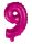 Rózsaszín Hot Pink 9-es szám fólia lufi 95 cm