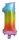 Színes Multicolour Metallic mini 1-es szám fólia lufi 34 cm