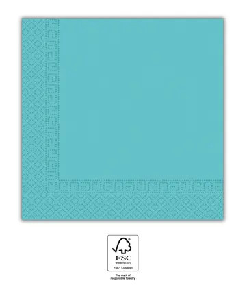 Kék Unicolour Light Blue szalvéta 20 db-os 33x33 cm FSC
