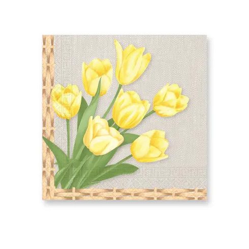 Húsvét Tulips szalvéta 20 db-os 33x33 cm