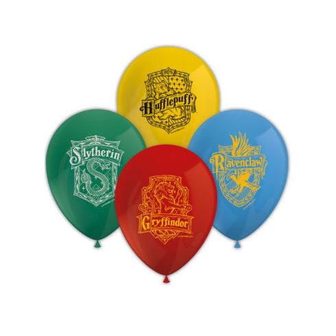 Harry Potter Hogwarts Houses léggömb, lufi 8 db-os