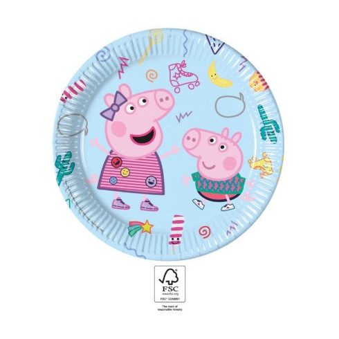 Peppa malac Messy Play papírtányér 8 db-os 23 cm FSC