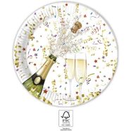   Csillogó ünneplés Sparkling Celebration papírtányér 8 db-os 23 cm FSC