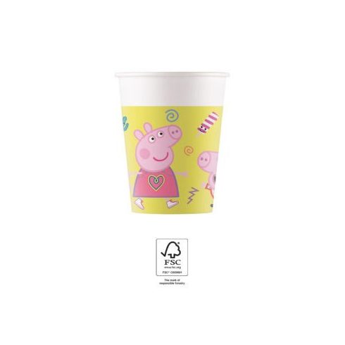 Peppa malac Messy Play papír pohár 8 db-os 200 ml FSC