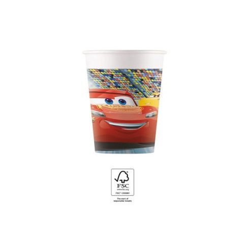 Disney Verdák Arena Race papír pohár 8 db-os 200 ml FSC