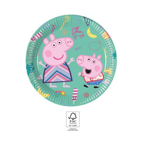 Peppa malac Messy Play papírtányér 8 db-os 20 cm FSC