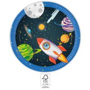 Űr Rocket Space papírtányér 8 db-os 23 cm FSC