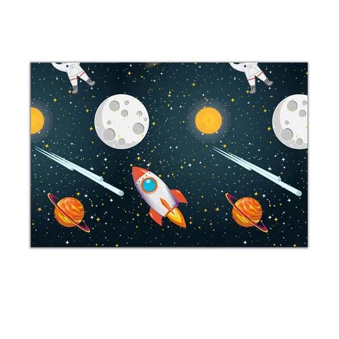 Űr Rocket Space műanyag asztalterítő 120x180 cm