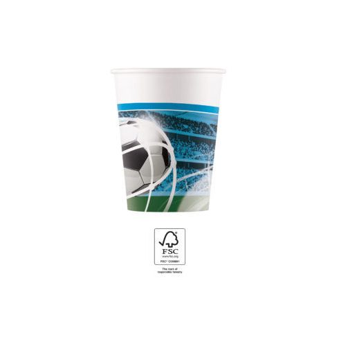 Focis Soccer Fans papír pohár 8 db-os 200 ml FSC