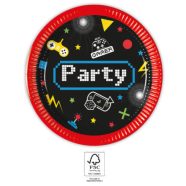 Gaming Party papírtányér 8 db-os 20 cm FSC