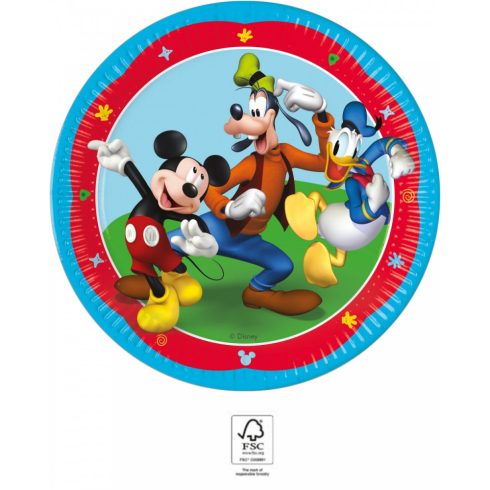 Disney Mickey Rock the House papírtányér 8 db-os 23 cm FSC