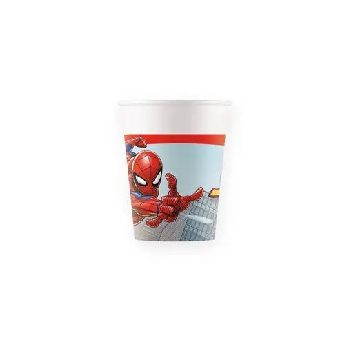 Pókember Crime Fighter papír pohár 8 db-os 200 ml FSC