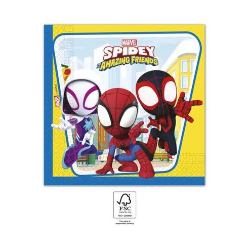 Pókember Spidey szalvéta 20 db-os 33x33 cm FSC