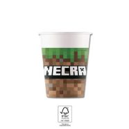 Minecraft Green papír pohár 8 db-os 200 ml FSC