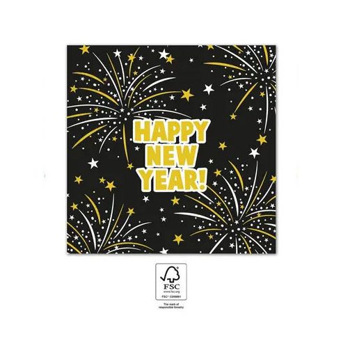 Happy New Year Flares szalvéta 20 db-os 33x33 cm