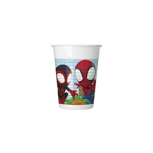 Pókember Spidey műanyag pohár 8 db-os 200 ml