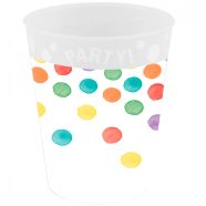 Multiwatercolor Party micro prémium műanyag pohár 250 ml