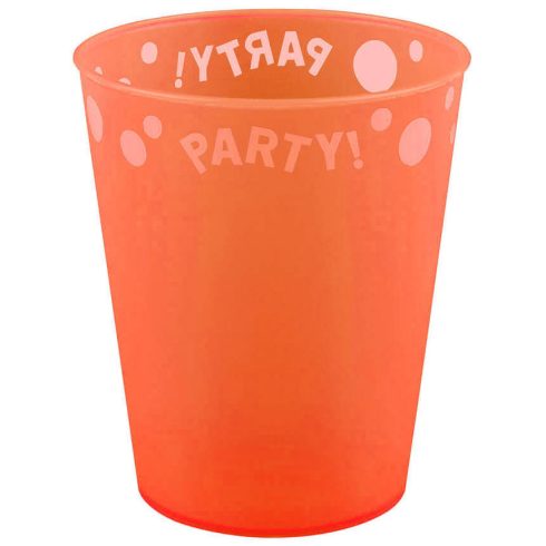 Orange, Narancssárga micro prémium műanyag pohár 250 ml