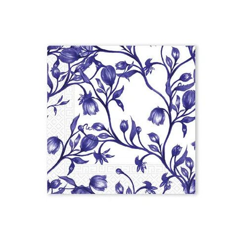 Virágos Blue Porcelain szalvéta 20 db-os 33x33 cm