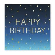 Happy Birthday Golden Blue szalvéta 20 db-os 33x33 cm FSC