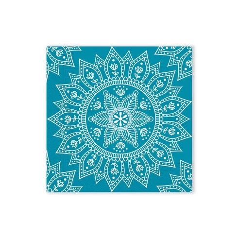 Mandala Petrol White szalvéta 20 db-os, 33x33 cm FSC