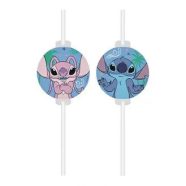   Disney Lilo és Stitch, A csillagkutya Angel papír szívószál, 4 db-os szett FSC