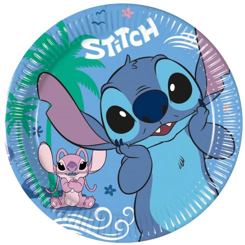 Disney Lilo és Stitch, A csillagkutya Angel papírtányér 8 db-os 20 cm FSC