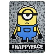 Minyonok Happy Face polár takaró 100x150 cm