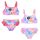 Barbie gyerek fürdőruha, bikini 4 - 10 év / 104 - 140 cm