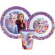 Disney Jégvarázs Purple étkészlet, micro műanyag szett, pohárral 260 ml