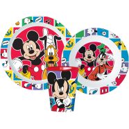   Disney Mickey Better Together étkészlet, micro műanyag szett, pohárral 260 ml