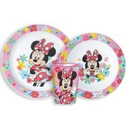   Disney Minnie Spring étkészlet, micro műanyag szett, pohárral 260 ml