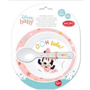 Disney Minnie baba micro mélytányér + kanál szett