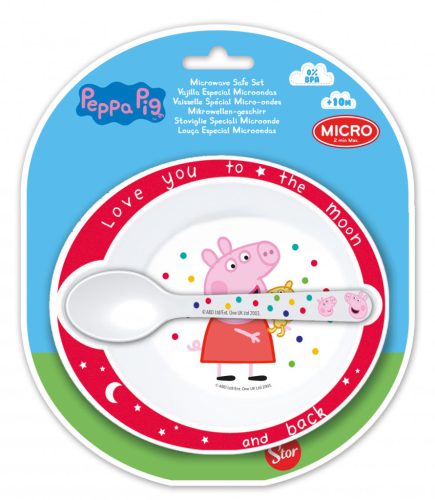 Peppa malac Kindness baba micro mélytányér + kanál szett