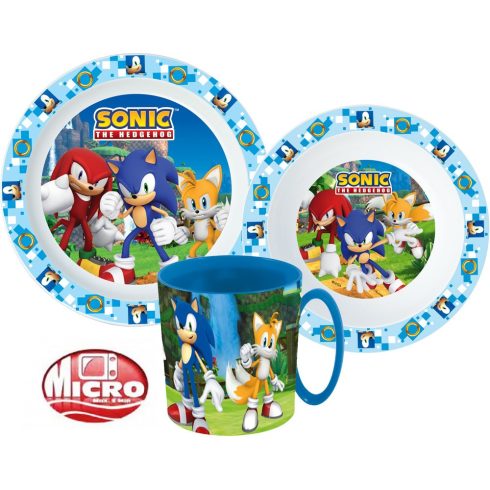 Sonic, a sündisznó étkészlet, micro műanyag szett