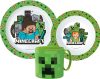 Minecraft Creeper étkészlet, micro műanyag szett bögrével 265 ml