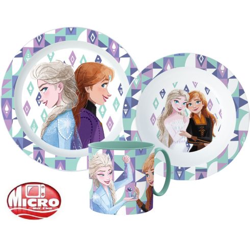 Disney Jégvarázs Ice Magic étkészlet. micro műanyag szett