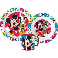   Disney Mickey Better Together étkészlet, micro műanyag szett bögrével 265 ml