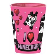 Minecraft pohár, műanyag 260 ml, rózsaszÍn