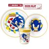 Sonic a sündisznó Rings csúszásmentes étkészlet, micro műanyag szett