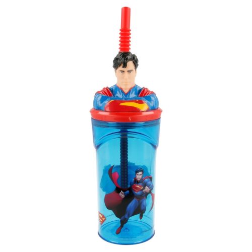 Superman 3D Figurine szívószálas pohár 360 ml