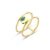 Türkiz köves arany színű gyűrű 