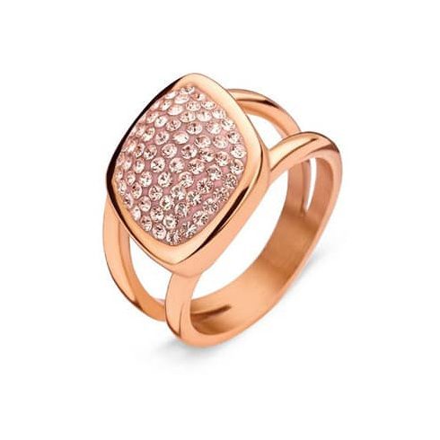 Victoria Rose gold színű rózsaszín köves gyűrű