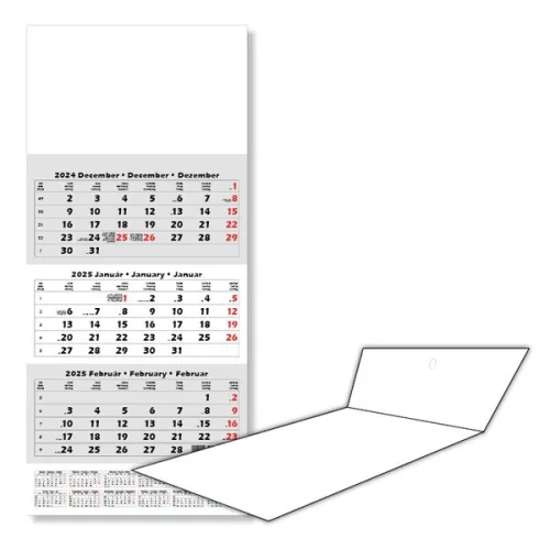 Speditőr naptár S103 1 tömbös 3 havi üres fejrész 2026.