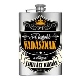   A Legjobb Vadásznak Limitált feliratos - Vicces Flaska - Laposüveg - Ajándék Vadásznak