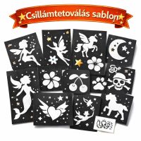 Csillámtetoválás sablon