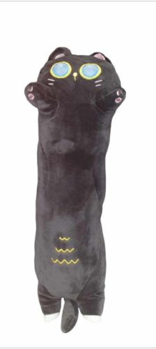 Hosszú cica ölelő plüss, párna 46 cm
